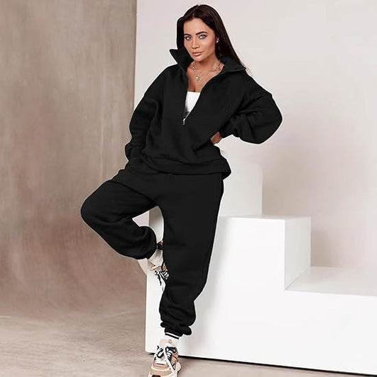 Buycenter Long Sleeve Half Zip Hoodie - Fleece-Lined Sports Cardigan - Buy Center