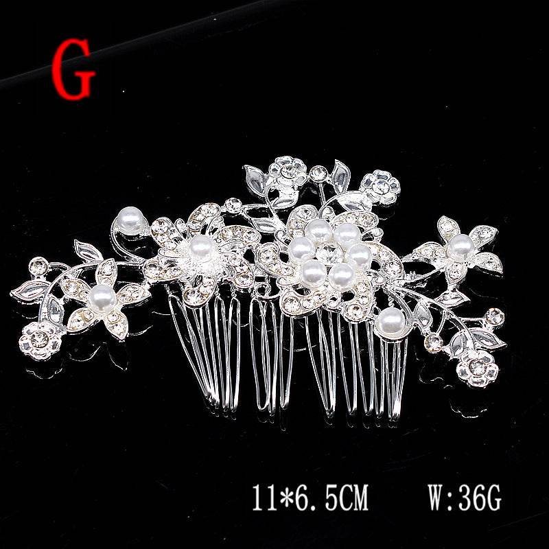 Super Glitter Pearl Rhinestone Headband - Vintage Crown & Comb Styles - Buy Center