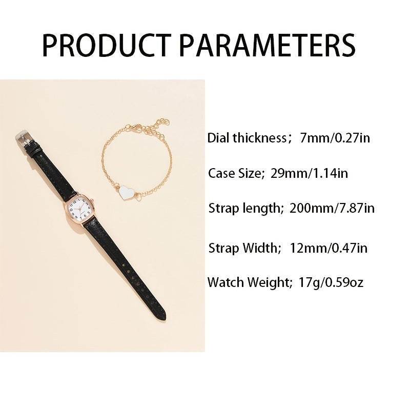 Buy Center Retro Women's Watch - Elegant Square Plate & Imitation Leather - Buy Center