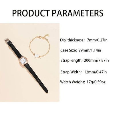 Buy Center Retro Women's Watch - Elegant Square Plate & Imitation Leather - Buy Center