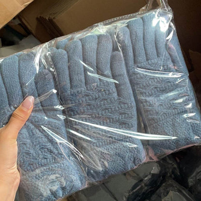 Women's Thick Velvet Gloves - Double-layer, Touchscreen Ready for Winter - Buy Center