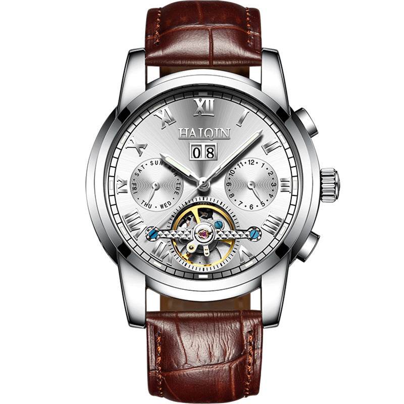 Men's Waterproof Luminous Tourbillon Watch - Stylish Mechanical Timepiece - Buy Center