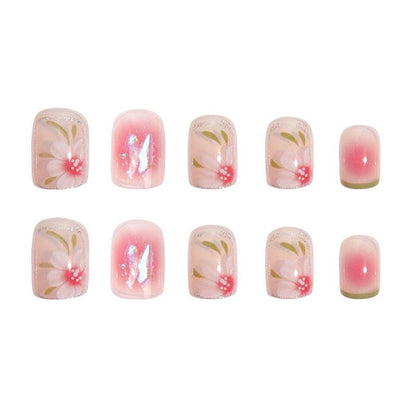Camellia Smudge Nail Patch - Effortless Nail Art with Glue & Jelly Glue - Buy Center