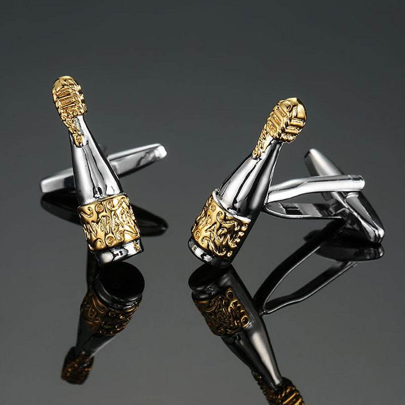 Grass Rose Gold & Silver Cufflinks - Premium Stylish Accessory for Anyone - Buy Center
