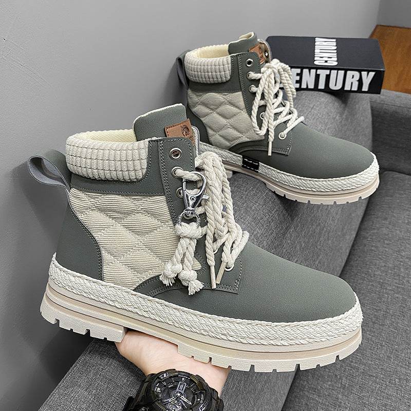 High-Top Sports All-Match Student Boots - Stylish Platform Shoes for Men - Buy Center