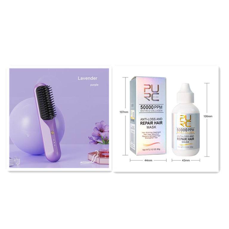 Portable USB Rechargeable Hair Straightener & Curler - 2-in-1 Styling Tool - Buy Center