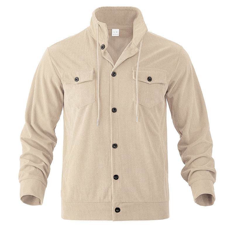 Buycenter Men's Corduroy Jacket - Trendy Turn-down Collar for Any Season - Buy Center