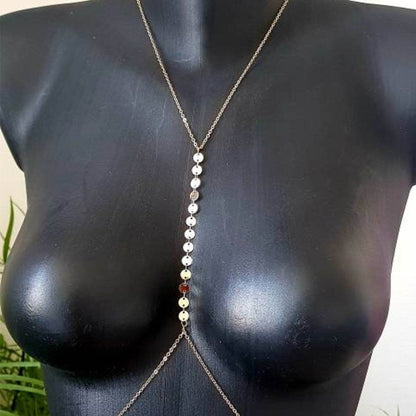 Buy Center Women's Sequined Beach Body Jewelry - Trendy Chest Chain - Buy Center
