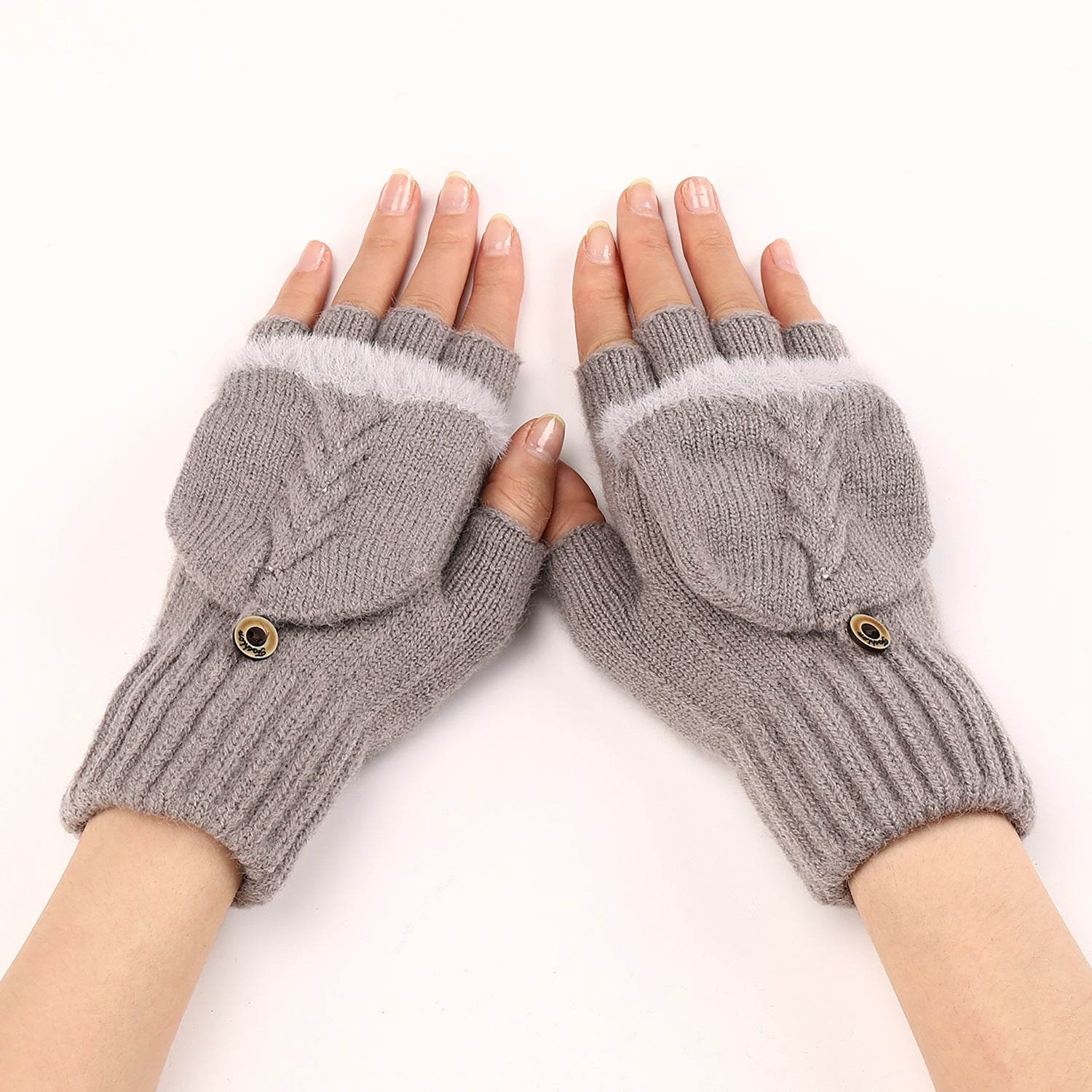 Women's Touchscreen-Friendly Wool Fingerless Gloves - Chic & Warm Winter Style - Buy Center
