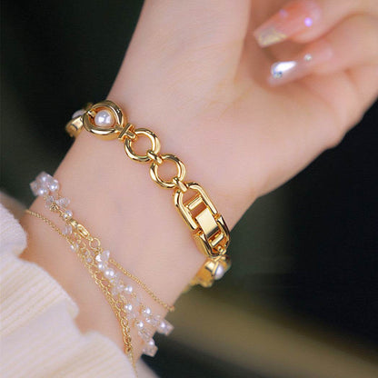 Buycenter New Pearl Grace Women's Watch - Elegant Design & Quartz Movement - Buy Center