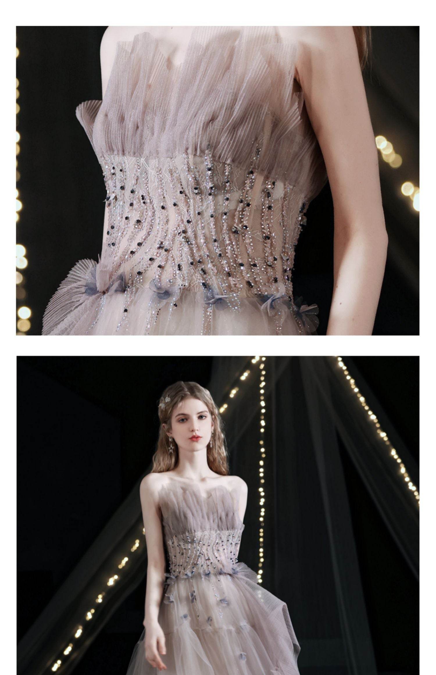 Buycenter Slim Smoke Purple Engagement Dress - Perfect for Annual Meetings - Buy Center