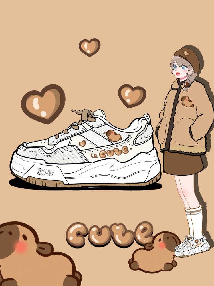 Soft Bottom Khaki Flats - Cute Lace-Up Board Shoes for All-Day Comfort - Buy Center