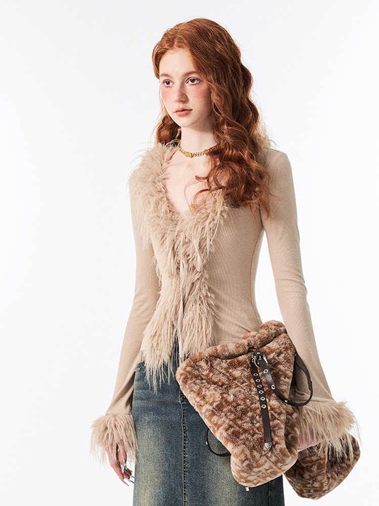 V-neck Lace Up Cardigan - Stylish Woolen Sweater for Trendy Layers - Buy Center