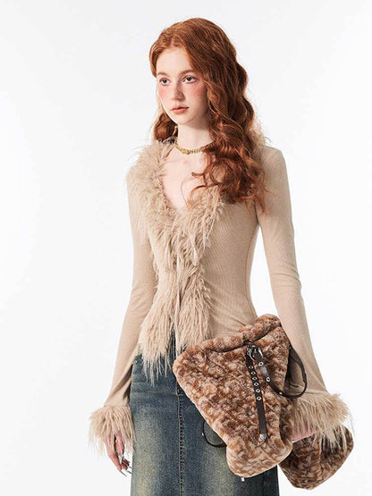 V-neck Lace Up Cardigan - Stylish Woolen Sweater for Trendy Layers - Buy Center