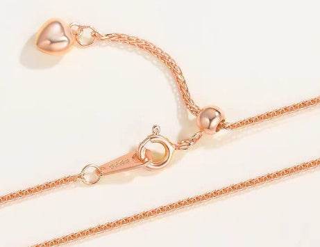 Buy Center 925 Silver Heart Necklace - 18K Gold Plated Chopin Chain - Buy Center