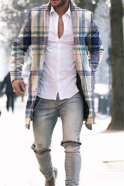 Men's Woolen Trench Coat - Stylish Stand Collar for Winter Fashion 2025 - Buy Center