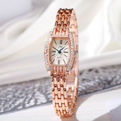 Women's Bucket-Shaped Fashion Watch - Stylish Gold & Silver Sports Design - Buy Center