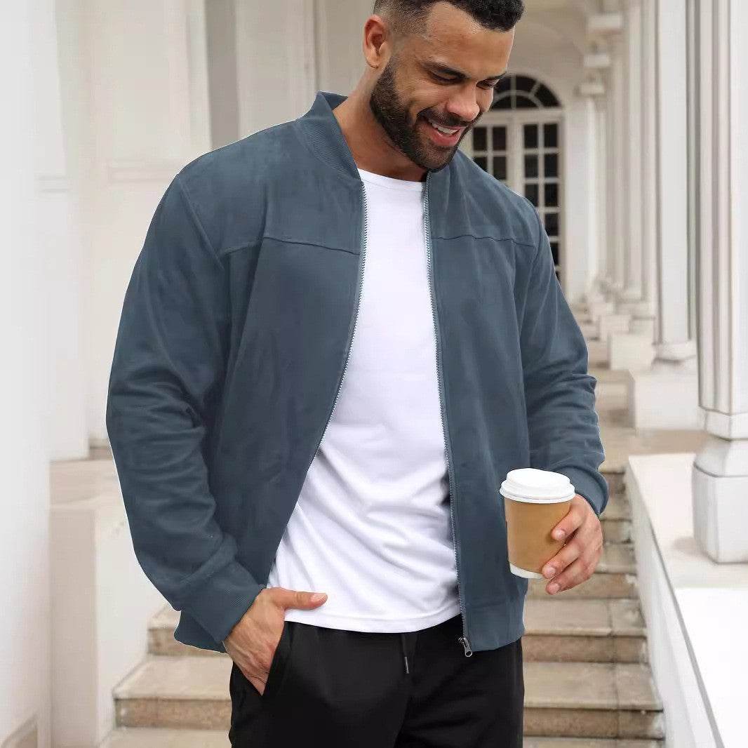 Buycenter Men's Suede Lightweight Jacket - Fashionable & Stylish, S to XXL - Buy Center