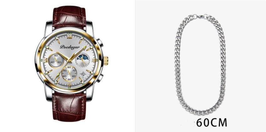 Multifunctional Men's Waterproof Watch - Luminous Quartz Style from Buycenter - Buy Center