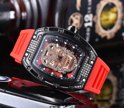 Buycenter Men's Silicone Quartz Watch - Tonneau Shape, Stylish Design - Buy Center