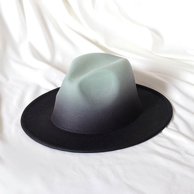 Buycenter Gradient Color Flat Brim Jazz Top Hat - Stylish Conical Design - Buy Center