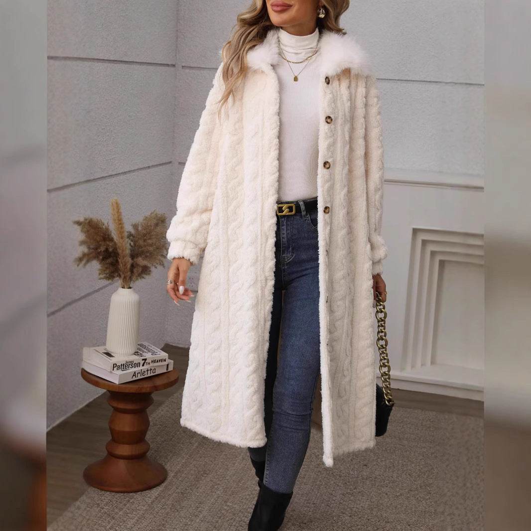 Buycenter Warm Plush Coat - Three-Dimensional Pattern for Casual Style - Buy Center
