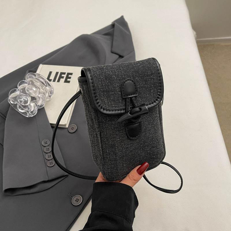 Buycenter Women's Vertical Denim Phone Bag - Stylish Shoulder Messenger Bag - Buy Center