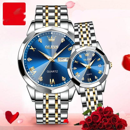 Quartz Couple Watch Set - Stylish Valentine's Gift for Men & Women - Buy Center