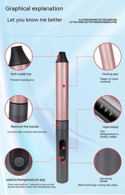 Multi-functional Modeling Hair Curler - 6 in 1, Adjustable Temperature Design - Buy Center