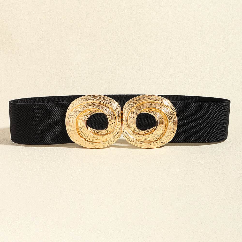 Women's Bohemian Metal Circle Belt - Adjustable Elastic Fashion Accessory - Buy Center