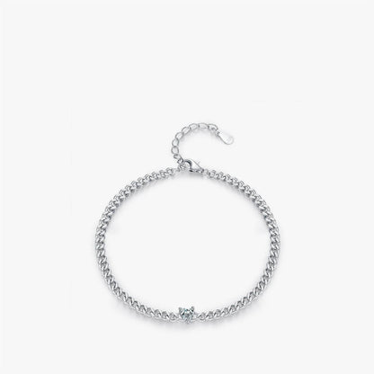 Elegant Heart Shaped Diamond Bracelet - S925 Silver for Women Gifts - Buy Center