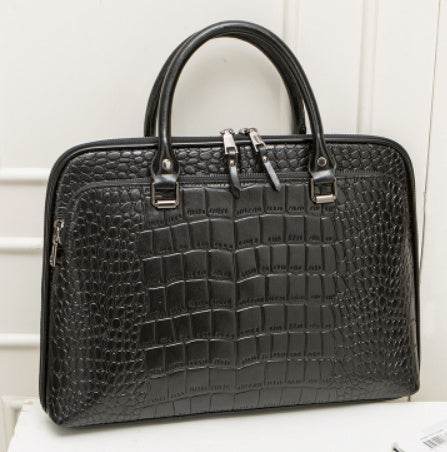 Stylish Cowhide Briefcase - Large Capacity Women's Business Handbag 2025 - Buy Center