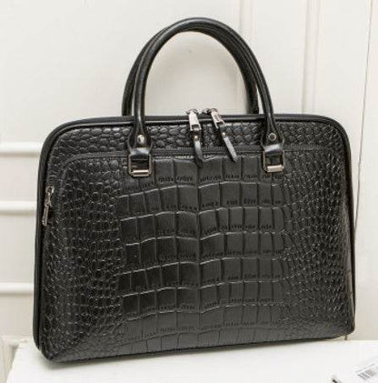 Stylish Cowhide Briefcase - Large Capacity Women's Business Handbag 2025 - Buy Center