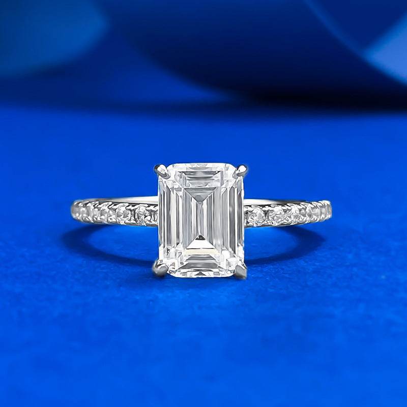 Buycenter S925 Silver Diamond Ring for Women - Stylish Geometric Design - Buy Center