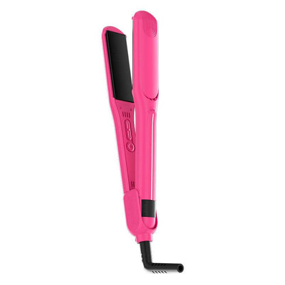Pink Dual-Use Hair Straightener & Curling Iron - Infrared Technology - Buy Center