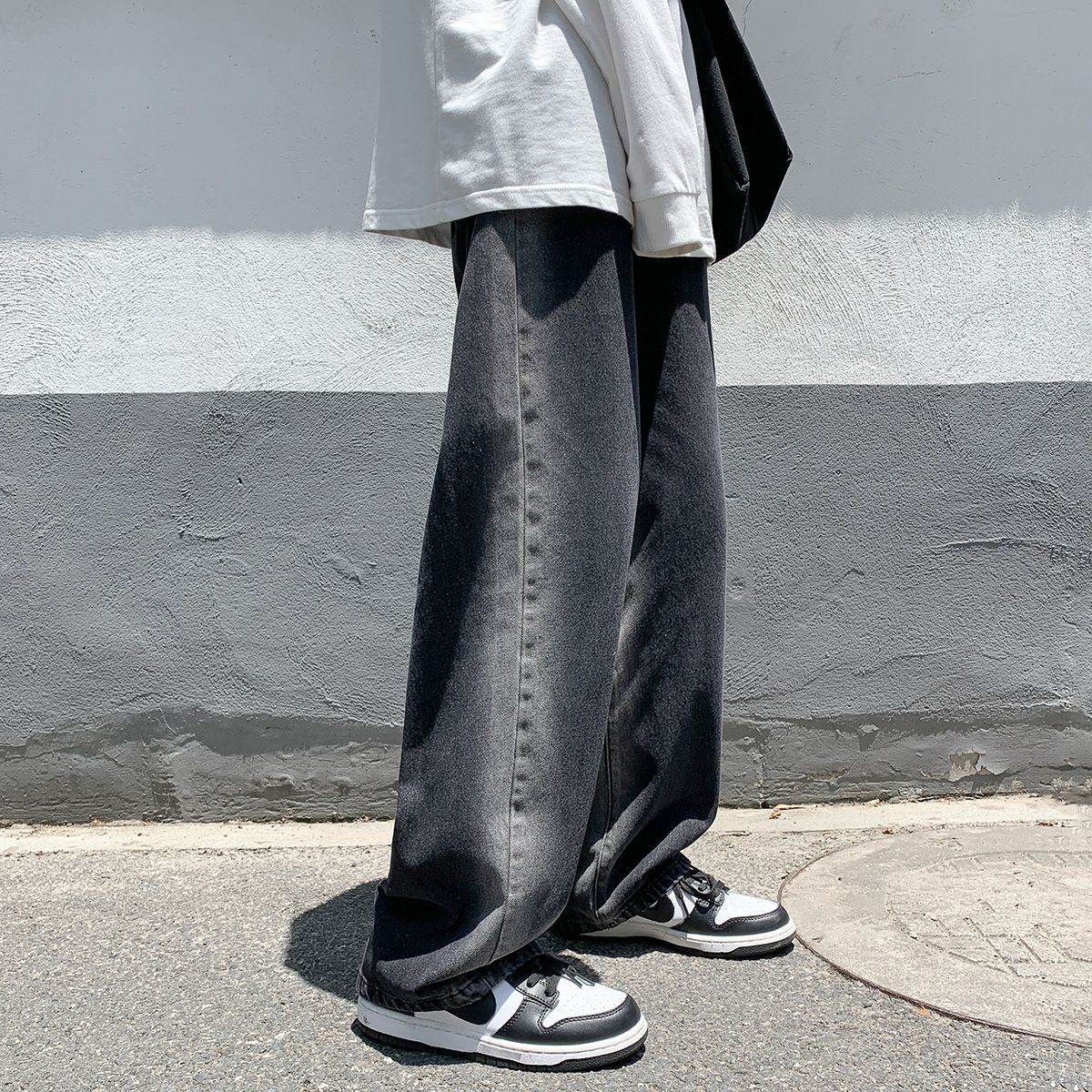 High-End Slimming Straight Jeans for Men - Premium Style in Blue & Black - Buy Center