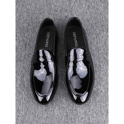 Glossy Slip-On Leather Formal Shoes - Stylish & Breathable Casual Footwear - Buy Center