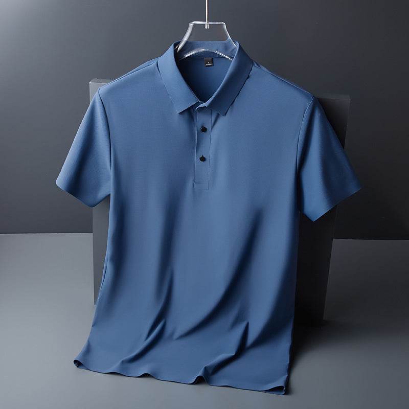 Buycenter Men's Ice Silk T-shirt - Thin, Solid Colors for Summer Wear - Buy Center