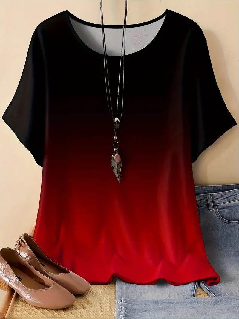 Ladies Casual Sports Loose Short Sleeve Top - Sizes XL to 6XL - Buy Center
