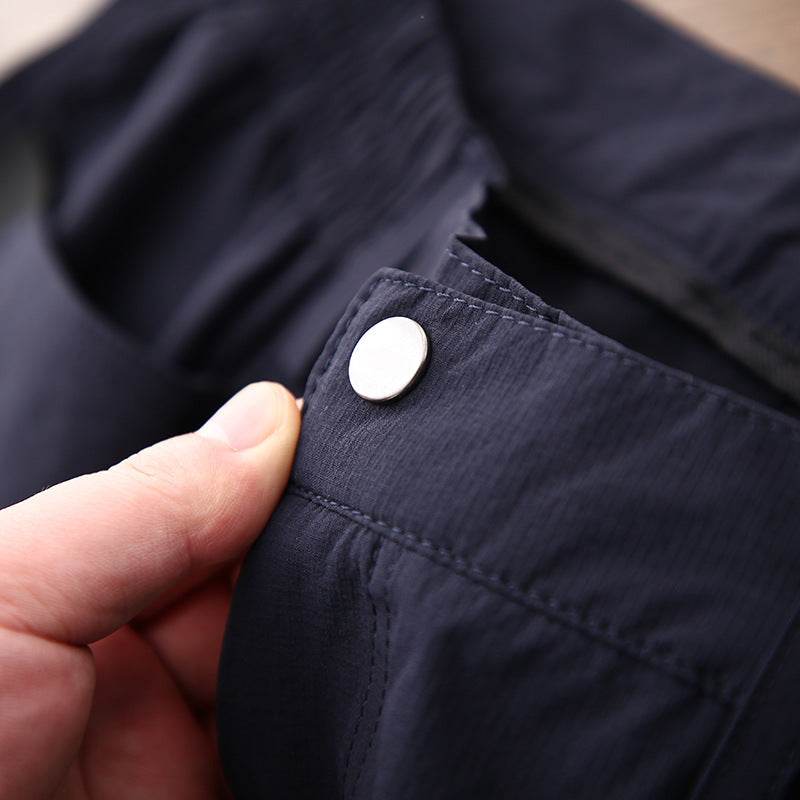 Summer Men's Cargo Shorts - Multi-Pocket Style in Navy, Khaki, Army Green - Buy Center