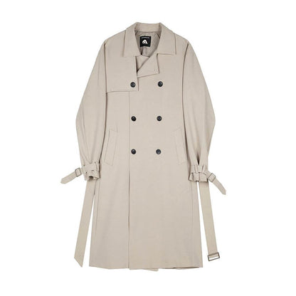 Buycenter Men's Double-Breasted Trench Coat - Stylish Korean Design - Buy Center