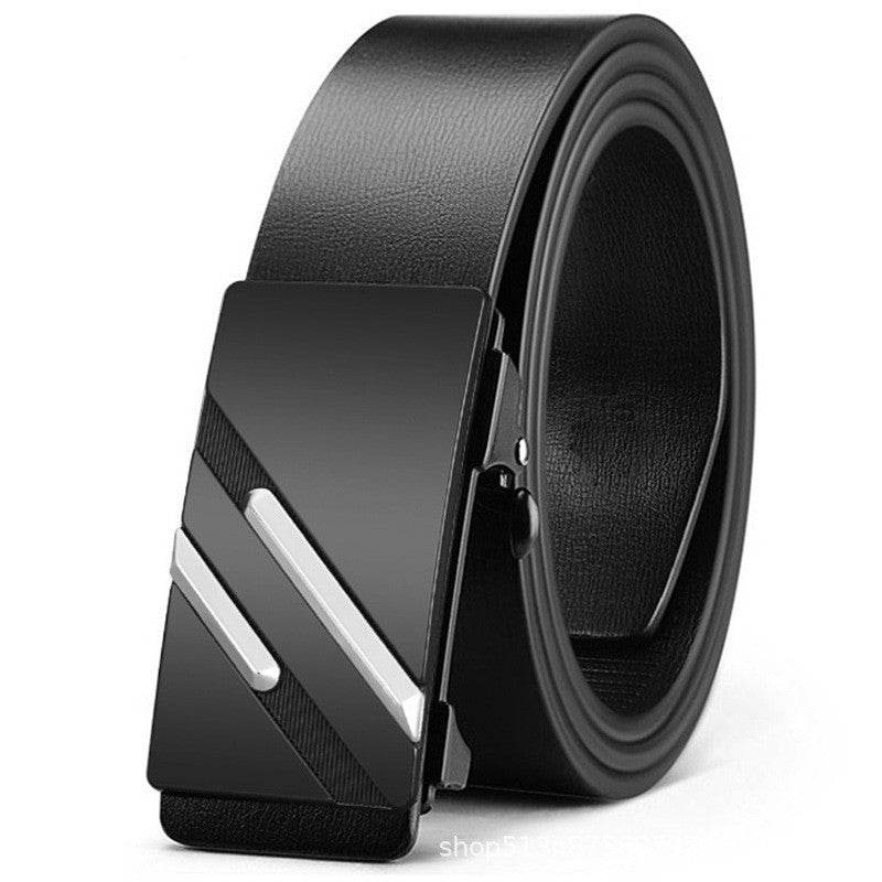 Men's Automatic Buckle Belt - Trendy Two-Layer Cowhide for Casual Style - Buy Center