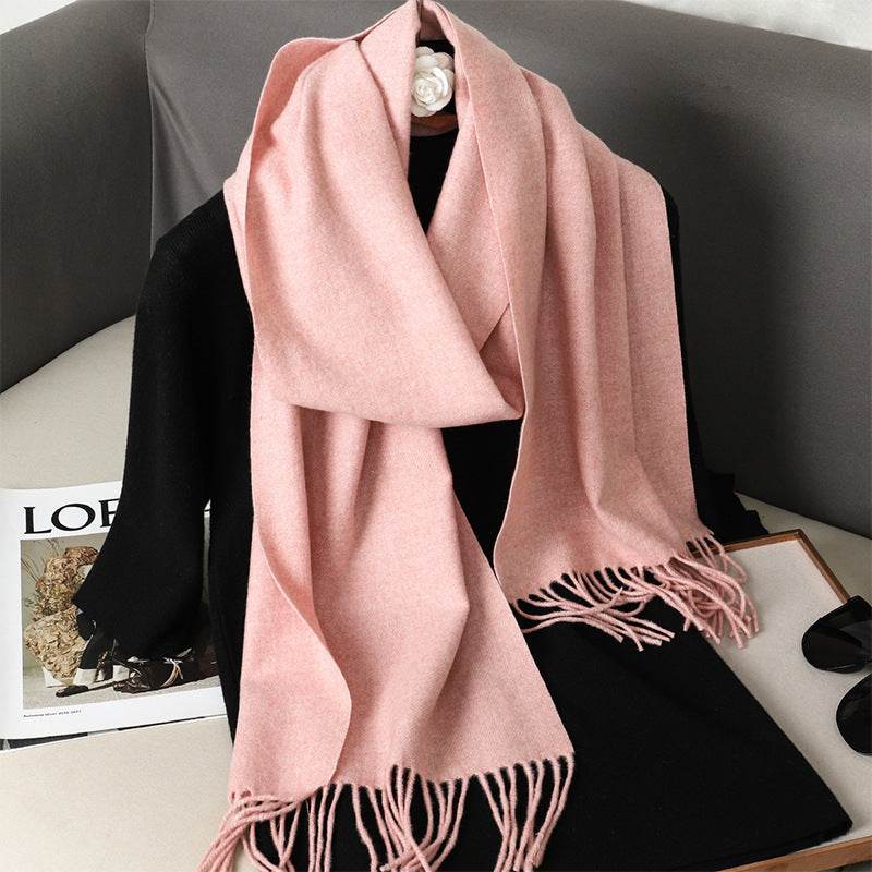 Solid Color Cashmere-like Scarf for Women - Warm, Quick-Drying Shawl - Buy Center