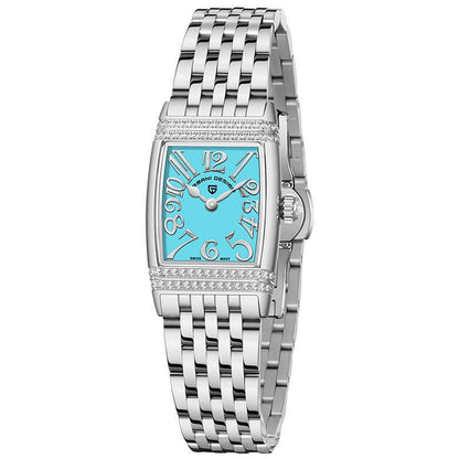 Buy Center Women's Quartz Watch - Diamond Accents & Stainless Steel Elegance - Buy Center