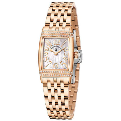 Buy Center Women's Quartz Watch - Diamond Accents & Stainless Steel Elegance - Buy Center