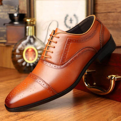 Plus Size Men's Formal Leather Shoes - Stylish Comfort & Modern Design - Buy Center