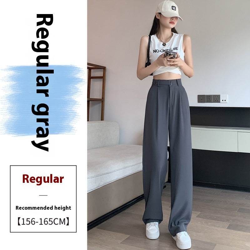 Buycenter Women's Wide-Leg Pants - High Waist Casual Drooping Style - Buy Center