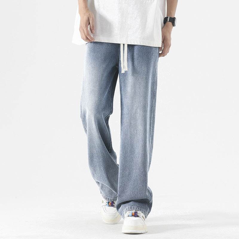 Buycenter Loose Drawstring Trousers - Vintage Blue, Mud Yellow, Gray - Buy Center