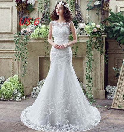 Buycenter Lace Mermaid Wedding Dress - Sexy Trailing Design for Brides - Buy Center
