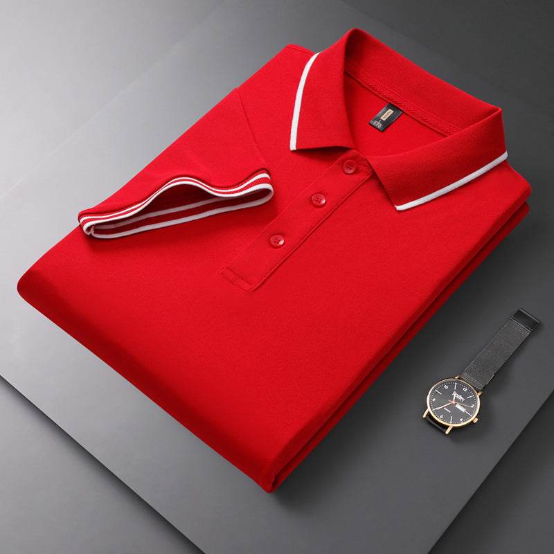 Men's Solid Polo Shirt - Short Sleeve Cotton T-Shirt in Vibrant Colors - Buy Center